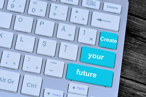 Створіть своє майбутнє на кнопках клавіатури — стокове фото