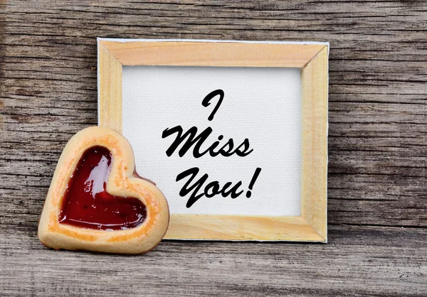 I miss you words on frame — Stock Photo, Image