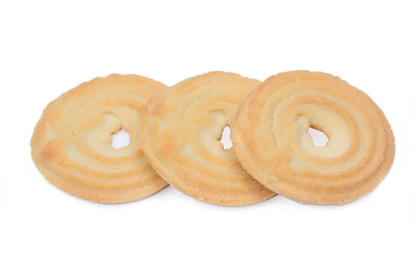 Butter cookies isolated on a white background — Stock Photo, Image
