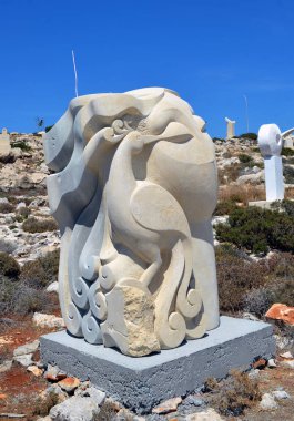 Ayia Napa, Cyprus - April 29, 2016: Ayia Napa Sculpture Park is a modern open-air attraction. The park is 2 km from the center of Ayia Napa on the road leading to Cape Greco