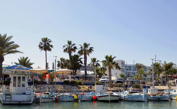 Ayia Napa Zypern April 2016 Verschiedene Touristenschiffe Fischerei Und Sportboote — Stockfoto
