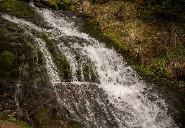 Waterfall magic panorama. mountain landscape Dolomiti Italy — Stock Photo, Image