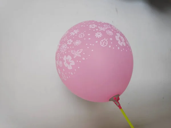 Balão Rosa Elemento Design Para Festa Eventos Foco Balão — Fotografia de Stock