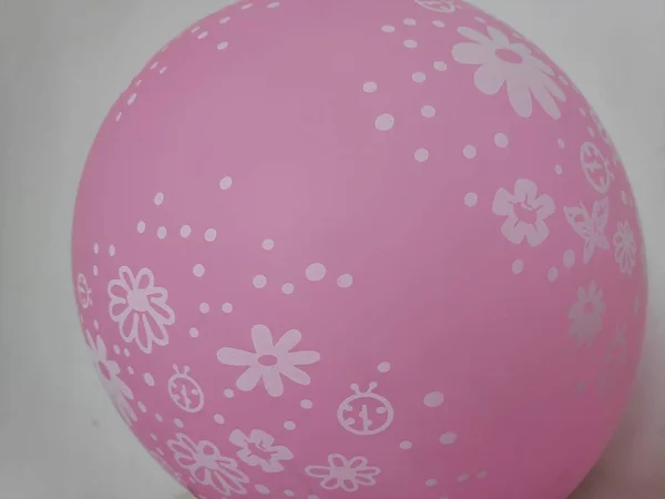 Jeden Różowy Balon Element Designu Imprezę Imprezy Skup Się Balonie — Zdjęcie stockowe