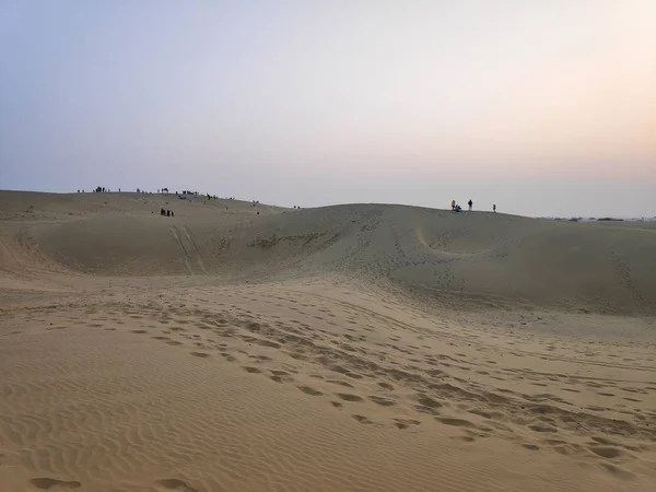 Beautiful View Desert Sand Dunes Focus Desert — Stock Photo, Image