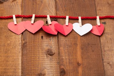 clothespins kağıt Kalpler