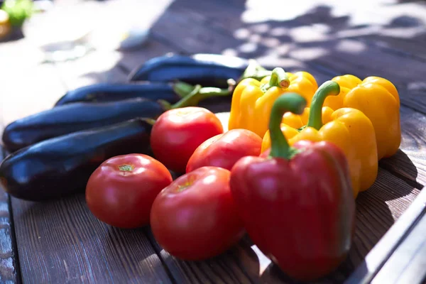 Verduras frescas en un picnic — Foto de Stock