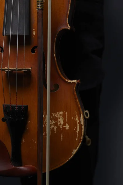 Tocar violino close-up — Fotografia de Stock