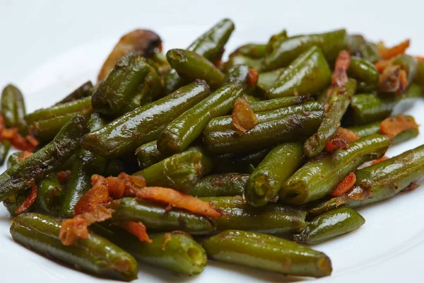 Kızarmış yemek yeşil fasulye