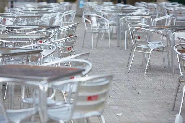 Tables of street cafe — Stock Photo, Image