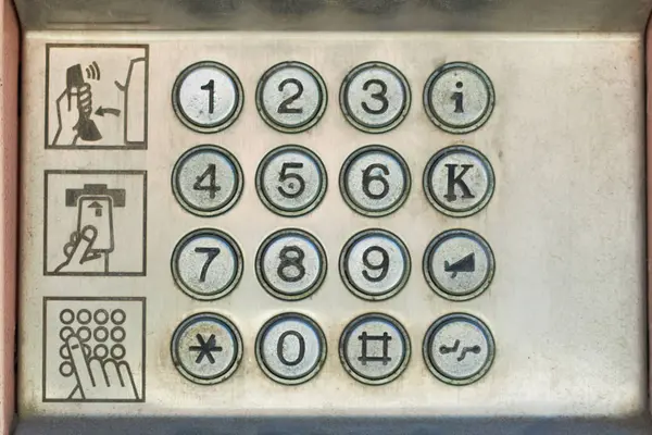 Telefonautomat knappanelen — Stockfoto