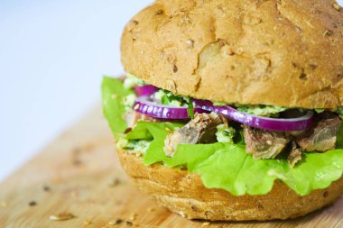 doğal lezzetli hamburger