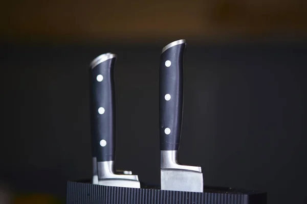 Knives in the kitchen stand. — Stock Photo, Image