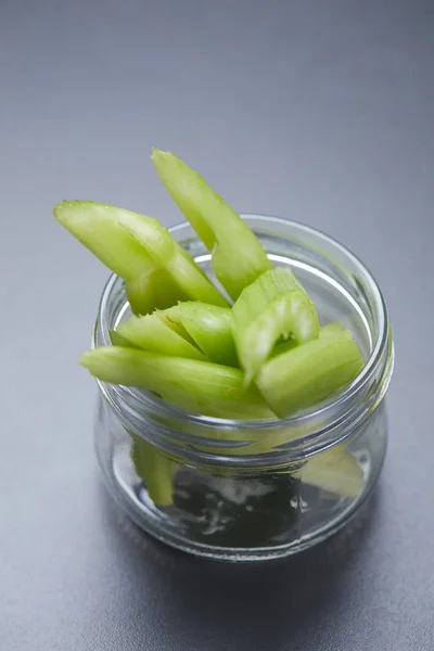 Celery in a glass jar — Stock Photo, Image