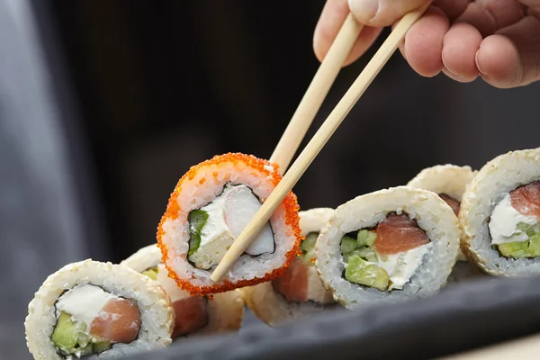 Sushi de ovas de peixe — Fotografia de Stock