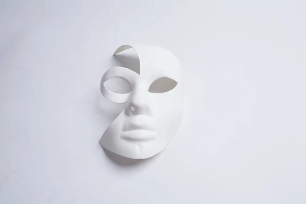 White venetian mask — Stock Photo, Image