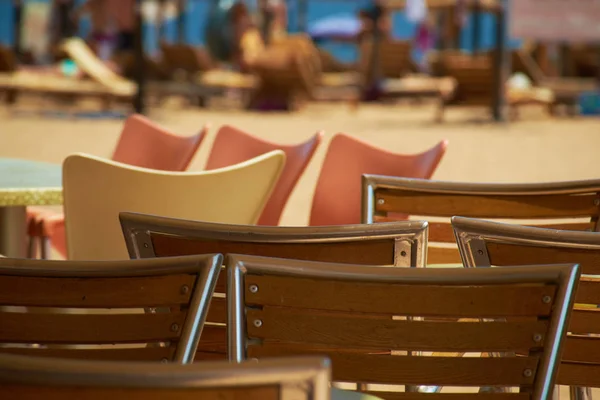 Close up of interior outdoor cafe — Stock Photo, Image