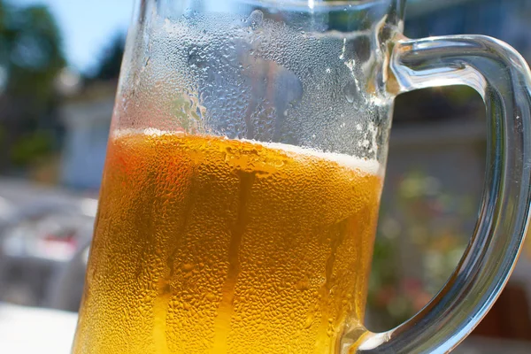 Glass of beer on the table — Stock Photo, Image