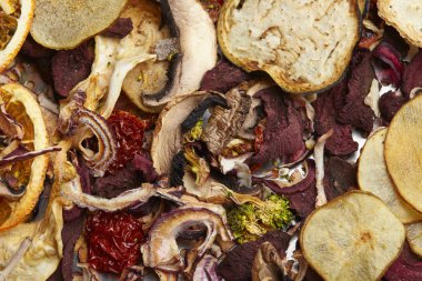 çiğ gıda diyet kurutulmuş meyve elma portakal