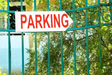 Bahçe Çit park yerinde işaretçisine