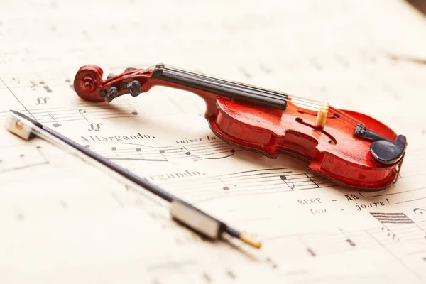 Violino Fundo Das Notas — Fotografia de Stock