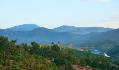 Yeşil Asya dağları manzarası