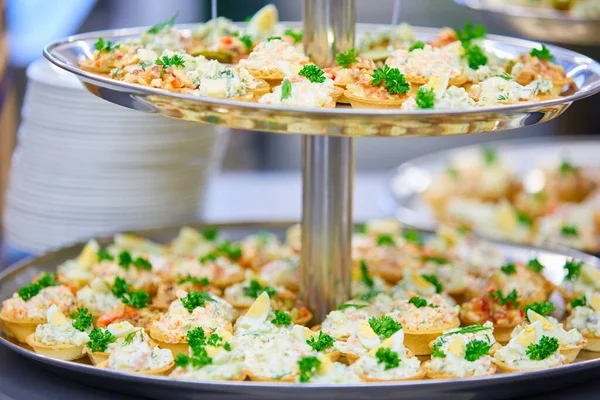 Festive Table Holiday Variety Appetizers — Stock Photo, Image