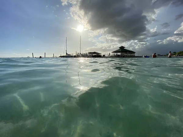 Superficie Dell Acqua Mare Primo Piano Delle Onde — Foto Stock