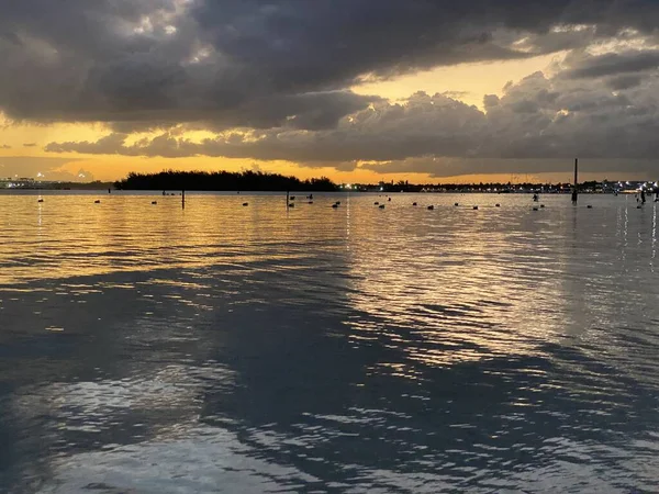 Magnífico Pôr Sol Beira Mar — Fotografia de Stock