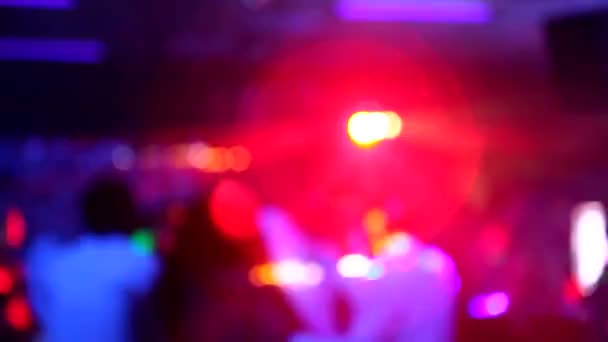 Θολή Αφαίρεση Φωτός Ανθρώπους Χορεύουν Στο Πάρτι — Αρχείο Βίντεο