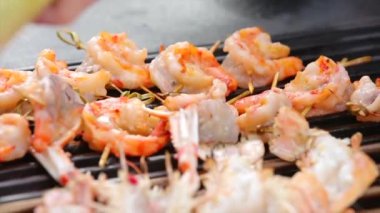 Lezzetli deniz ürünleri aperatiflerinin güzel görüntüleri.