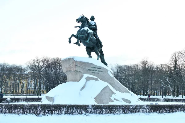 Der Bronzene Reiter Petersburg — Stockfoto