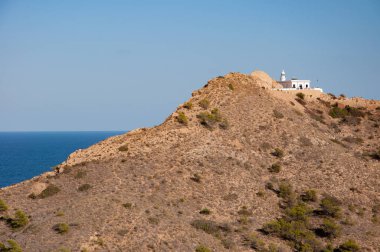 Altea 'daki Albir deniz feneri, İspanya' da bir turizm merkezi olan Costa Blanca 'nın Akdeniz kıyısında bir kasaba. Benidorm yakınlarında, Altea kasabası ve yakınlarındaki Albir tüm yıl boyunca fantastik bir deniz ikliminin tadını çıkarmaktadır..