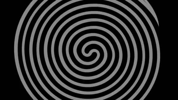 Objet Graphique Noir Blanc Avec Effet Stroboscopique Hypnotique Qui Tourne — Video