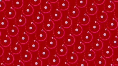 Saat yönünde döndükçe renk değiştiren ve sonra saat yönünün tersine hipnotik ve stroboskopik bir etki yaratan grafiksel desen, 16: 9 video biçiminde.