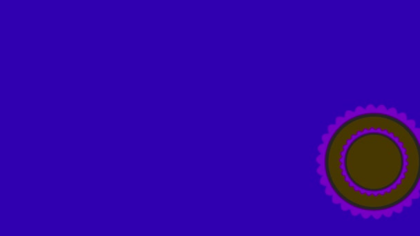 Conception graphique qui tourne sur le côté inférieur de droite à gauche en changeant de couleur, composée de formes et de textures colorées, au format vidéo 16 : 9 .