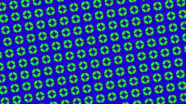 Sola döndükçe renk değiştiren, renkli desenli çizimler ve şekillerden oluşan grafiksel desen, 16: 9 video biçiminde.