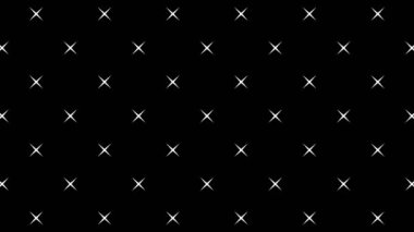 Siyah beyaz desenli, stroboskopik ve hipnotik etkiye sahip grafiksel desen, boyutu artarken ve sonra 16: 9 video biçiminde küçültürken,