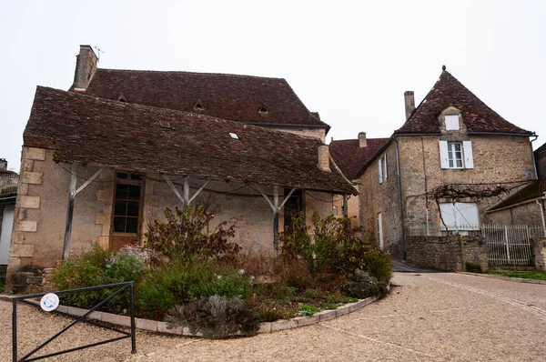 Limeuil Franciaországi Aquitaine Dordogne Prigord Régiójában Középkori Falu Jellegzetes Házakkal — Stock Fotó