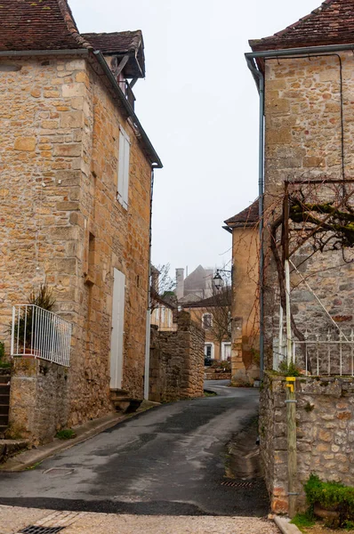 Limeuil Região Dordogne Prigord Aquitânia França Aldeia Medieval Com Casas — Fotografia de Stock