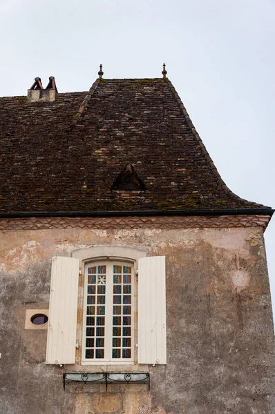 Limeuil Franciaországi Aquitaine Dordogne Prigord Régiójában Középkori Falu Tipikus Házak — Stock Fotó
