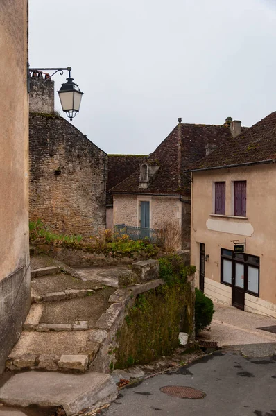 Limeuil Franciaországi Aquitaine Dordogne Prigord Régiójában Középkori Falu Jellegzetes Házakkal — Stock Fotó