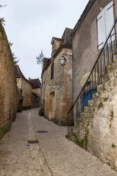 Limeuil Franciaországi Aquitaine Dordogne Prigord Régiójában Középkori Falu Jellegzetes Házakkal — Stock Fotó
