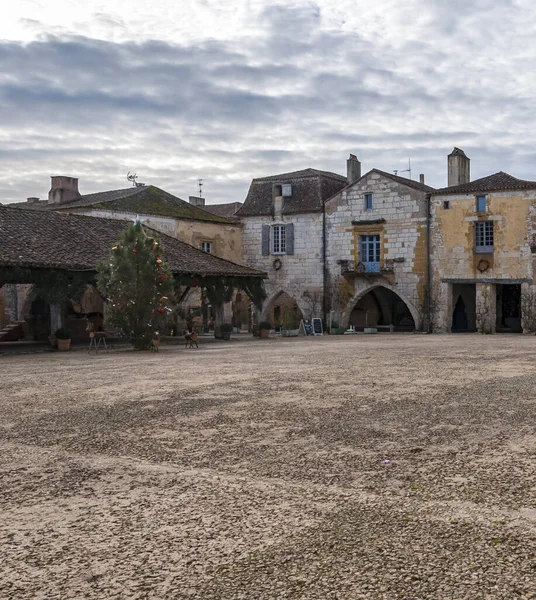 Fransa Nın Dordogne Prigord Bölgesindeki Monpazier Köyü Mükemmel Korunmuş Bir — Stok fotoğraf