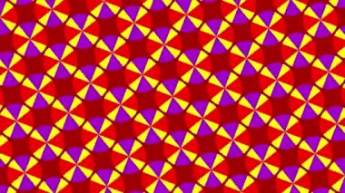 Saat yönünde döndükçe renk değiştiren ve sonra saat yönünün tersine hipnotik ve stroboskopik bir etki yaratan grafiksel desen, 16: 9 video biçiminde.