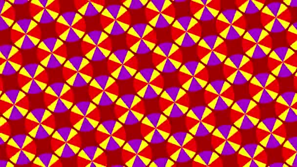 Modèle graphique qui change rapidement de couleur lorsqu'il tourne dans le sens des aiguilles d'une montre, puis dans le sens inverse des aiguilles d'une montre, créant un effet hypnotique et stroboscopique, au format vidéo 16 : 9 .