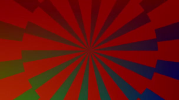 Kreisförmiger Objektfächer Verschiedenen Farben Der Sich Uhrzeigersinn Dreht Mit Einem — Stockvideo