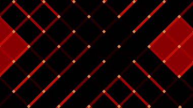 Eşkenar dörtgenler sağ altta hareket ederken, 4k 16: 9 biçiminde çok renkli dokulardan oluşan grafiksel 2d video deseni.