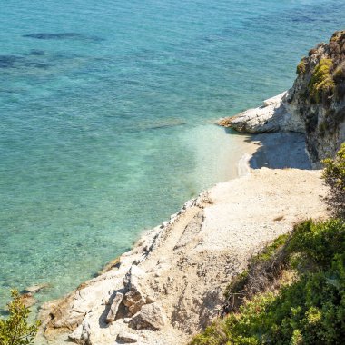 Zakynthos Adası, Yunanistan. Akdeniz 'den beac' lı bir inci.