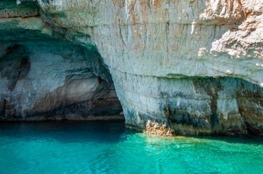 Zakynthos Adası, Yunanistan. Akdeniz 'den beac' lı bir inci.